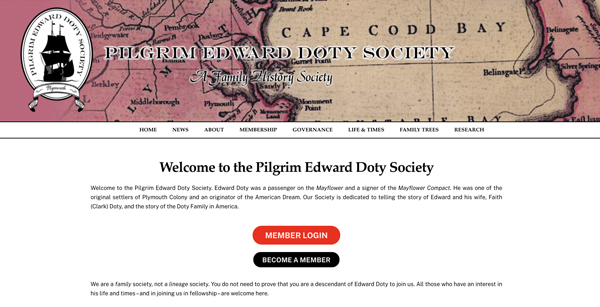 Pilgrim Ed Doty Society Website